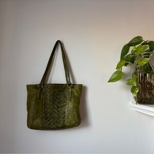 Vintage Leather Green Purse